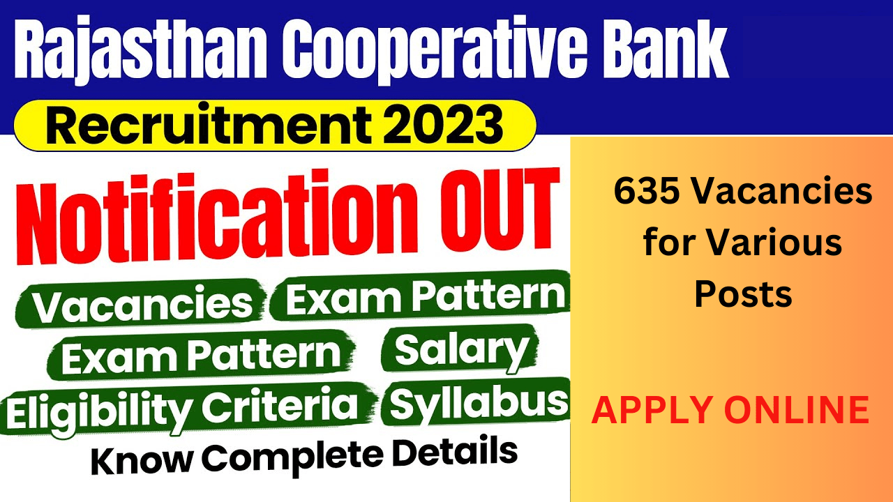 Rajasthan Cooperative Bank Vacancy 2023
